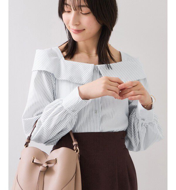 VIS「オフショルライクロングスリーブブラウス/イージーケア」|シャツ・ブラウス|ホワイト系(11)