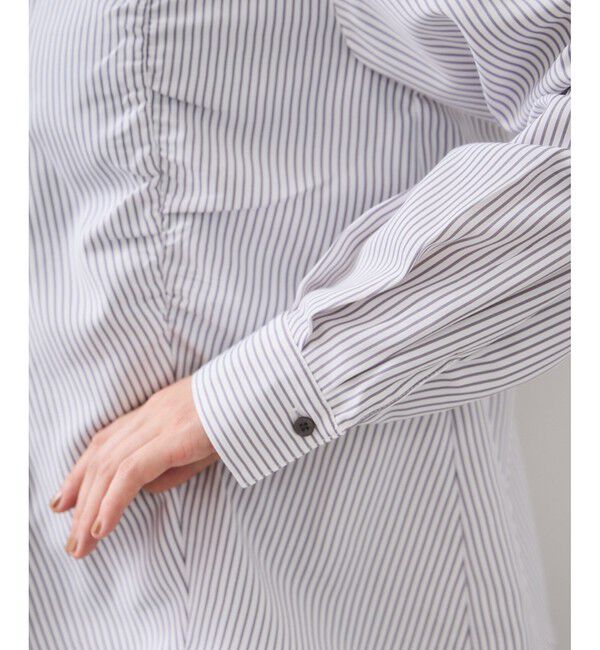 VIS「シャーリングギャザー切替シャツ/イージーケア」|シャツ・ブラウス|