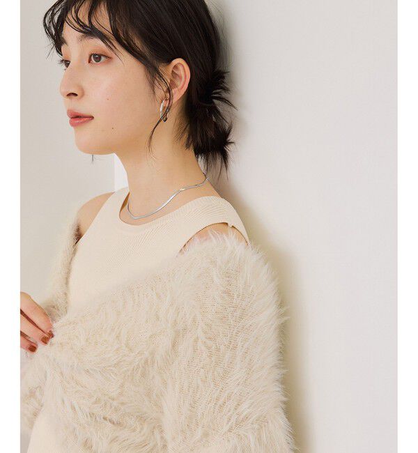 VIS「ねじりショートトップス付きロングニットワンピース/イージーケア」|ワンピース|