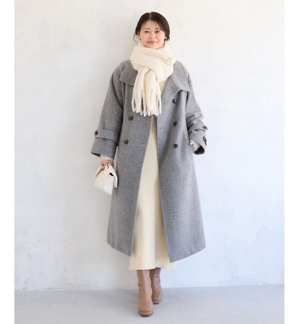 VIS「ねじりショートトップス付きロングニットワンピース/イージーケア」|ワンピース|