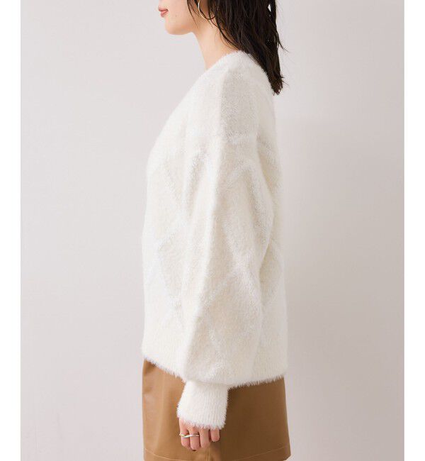 VIS「アーガイルフェザーニット/2WAY・イージーケア」|ニット・セーター|