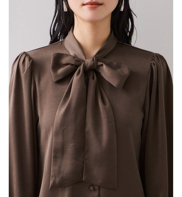 VIS「サテンボウタイブラウス」|シャツ・ブラウス|