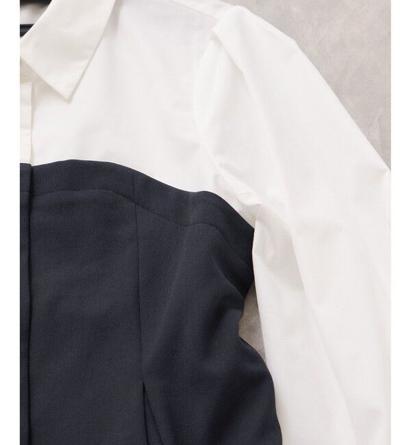 VIS「【美easy】コンフォートボウタイドッキングシャツ/イージーケア・2WAY」|シャツ・ブラウス|