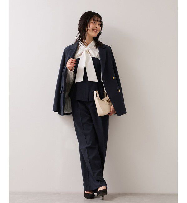 VIS「【美easy】コンフォートボウタイドッキングシャツ/イージーケア・2WAY」|シャツ・ブラウス|