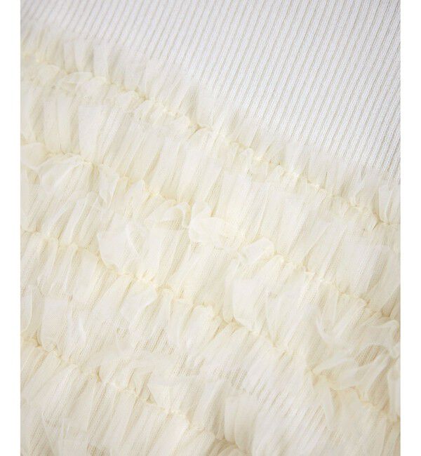 VIS「チュールフリルドッキングニット/イージーケア」|ニット・セーター|