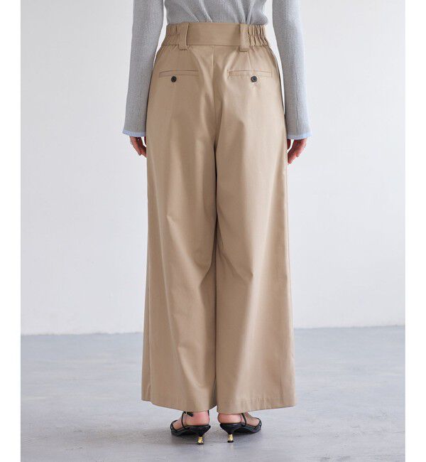 VIS「フロントタックデザインワイドパンツ」|チノ|