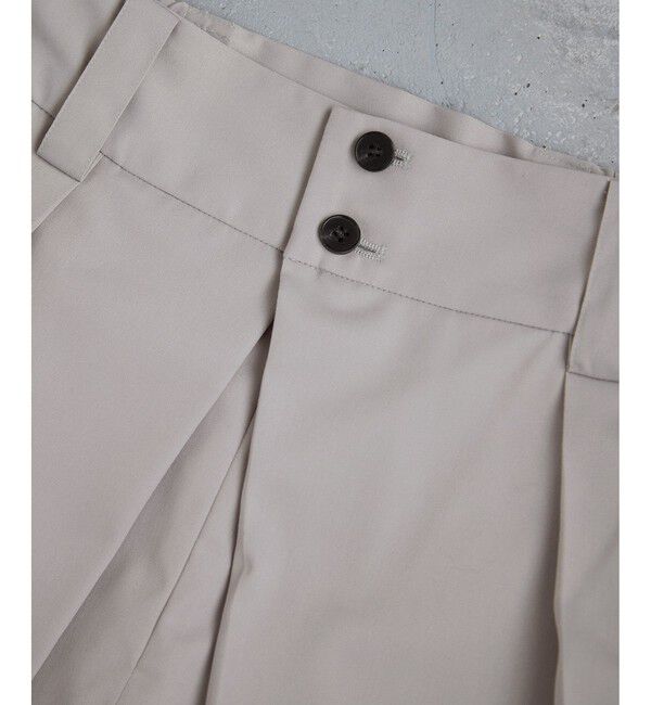 VIS「フロントタックデザインワイドパンツ」|チノ|