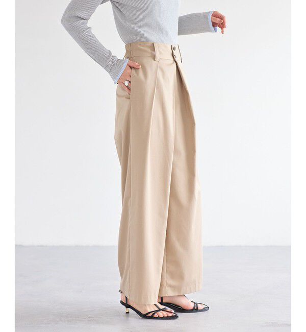 VIS「フロントタックデザインワイドパンツ」|チノ|