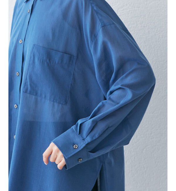 Rope&rsquo;Picnic「【接触冷感・通気性】お着軽シャツシリーズ/綿ボイルバックタックシャツ」|シャツ・ブラウス|