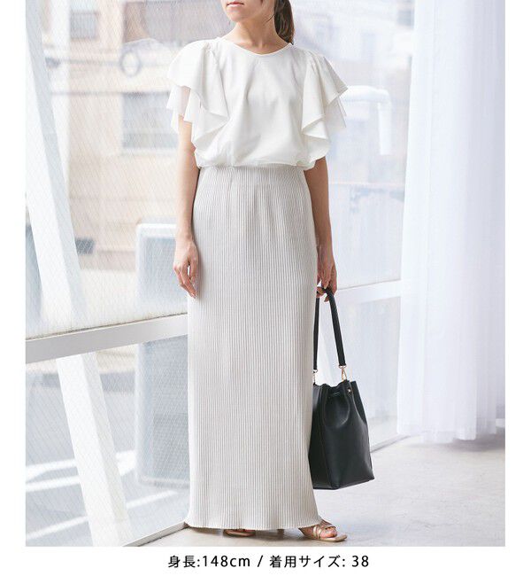 Rope&rsquo;Picnic「【UVカット・接触冷感】Cutee チュールフリルトップス」|Tシャツ・カットソー|