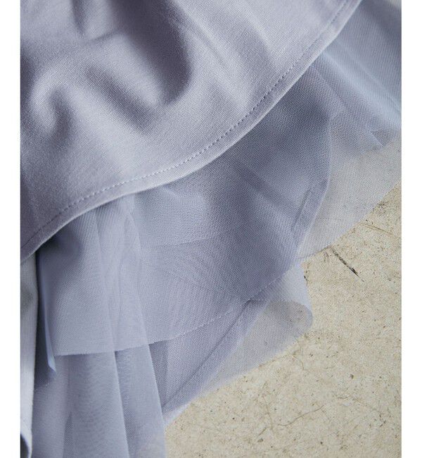 Rope&rsquo;Picnic「【UVカット・接触冷感】Cutee チュールフリルトップス」|Tシャツ・カットソー|