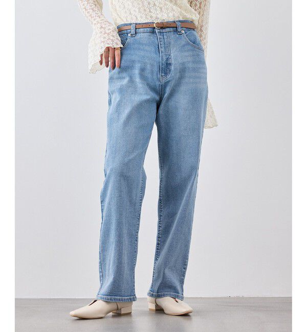 Rope&rsquo;Picnic「ウエストシェイプハイライズマムジーンズ」|デニム|