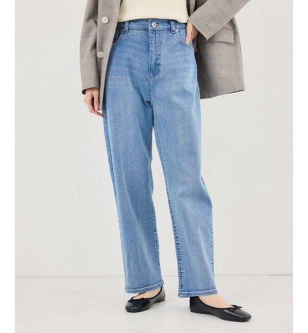 Rope&rsquo;Picnic「ウエストシェイプハイライズマムジーンズ」|デニム|