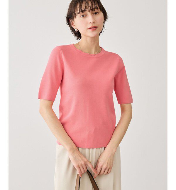 Rope&rsquo;Picnic「八方映えニット ハーフスリーブニット/UVカット・接触冷感・イージーケア」|ニット・セーター|