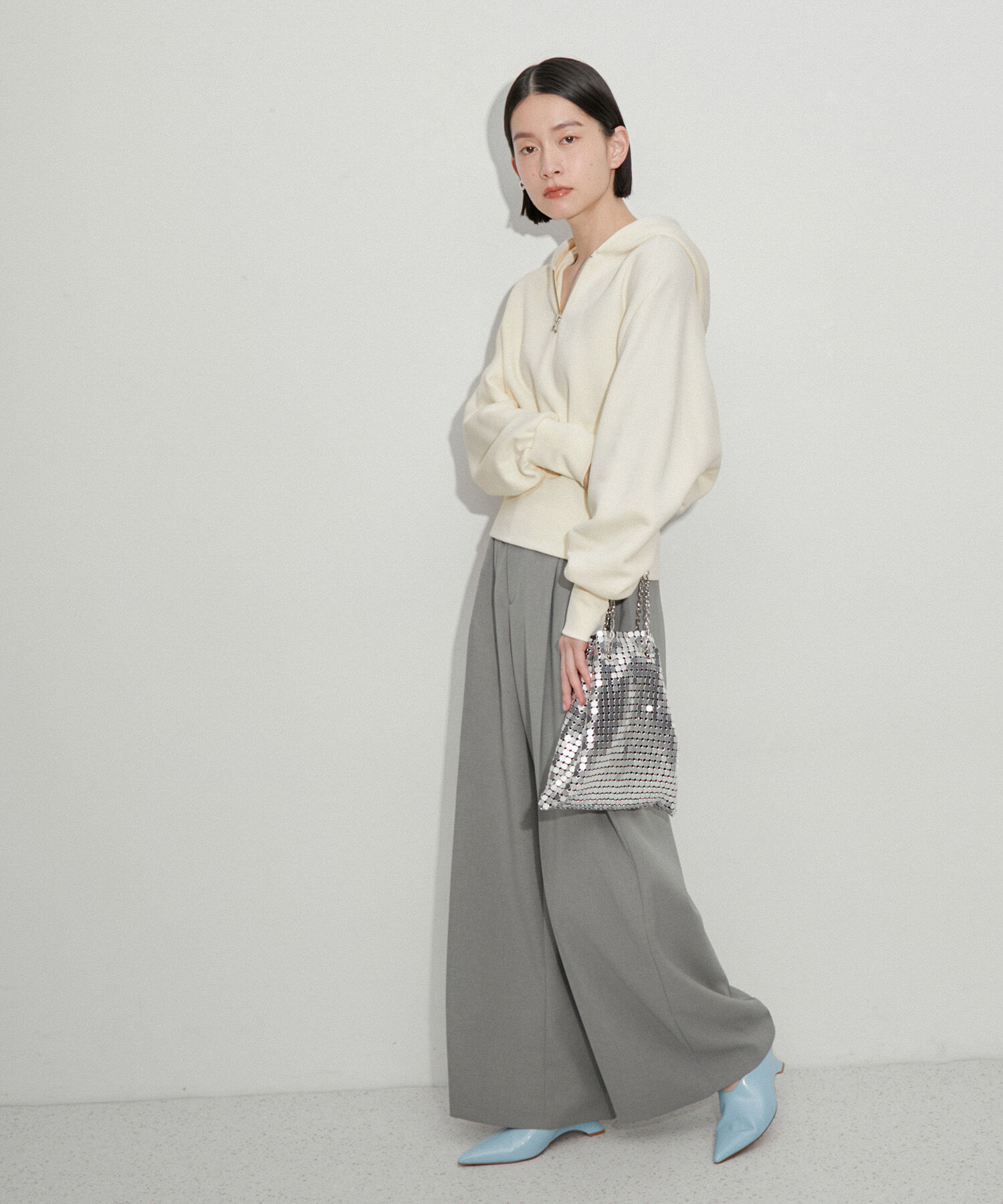 ADAM ET ROPE'「【サステナブル】フリーダムスリーブフーディー」|パーカー|