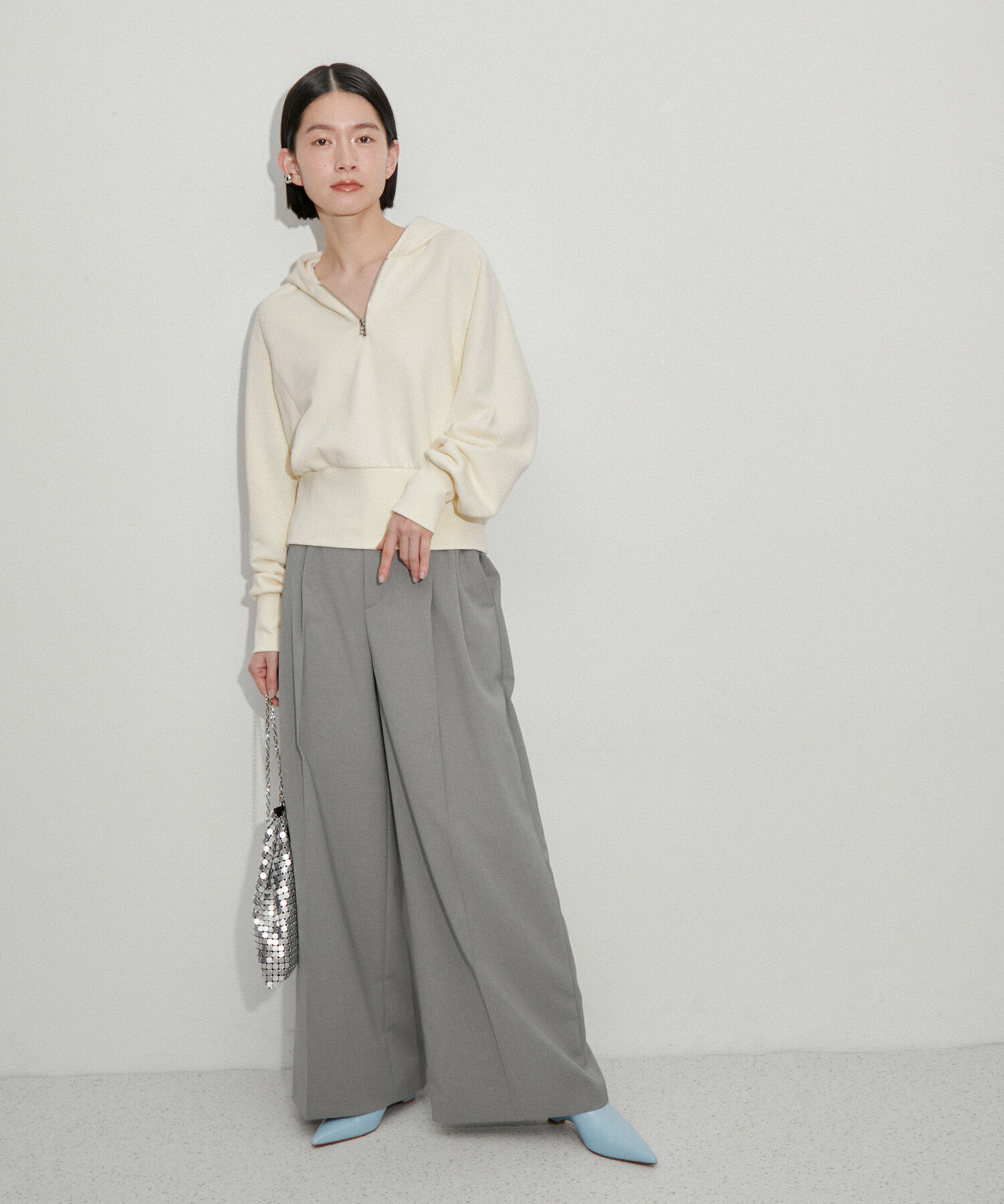 ADAM ET ROPE'「【サステナブル】フリーダムスリーブフーディー」|パーカー|