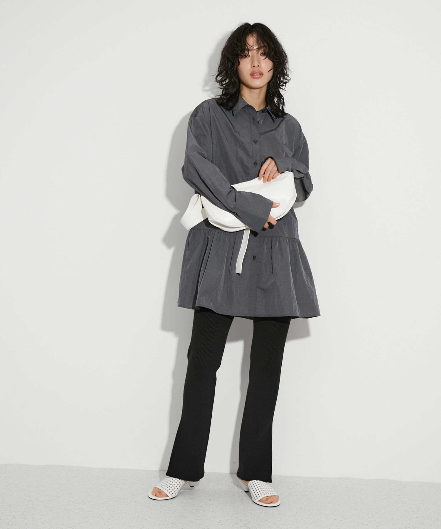 ADAM ET ROPE'「【サステナブル】3Dニットリブニットパンツ」|その他|