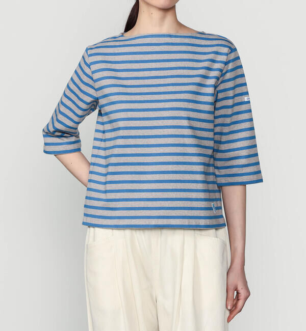 ORCIVAL「ORCIVAL | コットンロード ショートスリーブ ボートネックバスクシャツ WOMEN」|Tシャツ・カットソー|