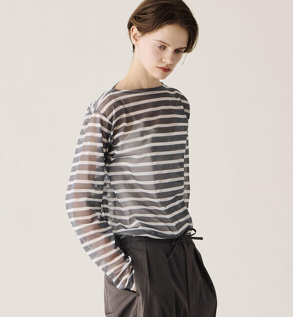 ORCIVAL「ORCIVAL | シースルー ボートネック長袖カットソー WOMEN」|Tシャツ・カットソー|