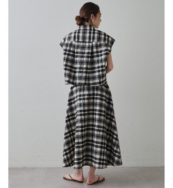 Drawing Numbers「【Drawing Numbers】チェックジャガードフレンチシャツ」|シャツ・ブラウス|