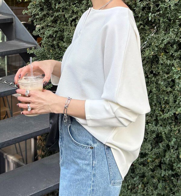  「リップルコンビダンボールプルオーバー」|Tシャツ・カットソー|