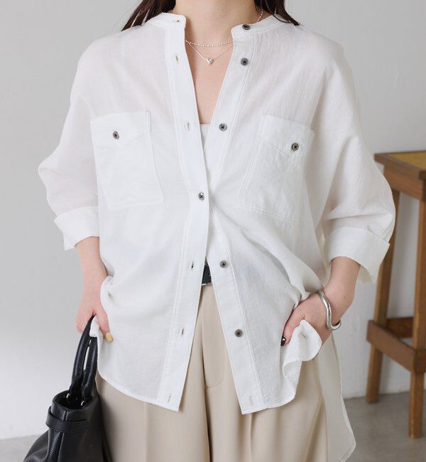  「Q.anos　ドルマンシアーデニムシャツ」|シャツ・ブラウス|