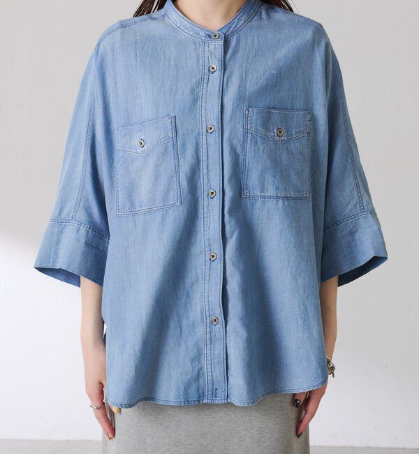  「Q.anos　ドルマンシアーデニムシャツ」|シャツ・ブラウス|