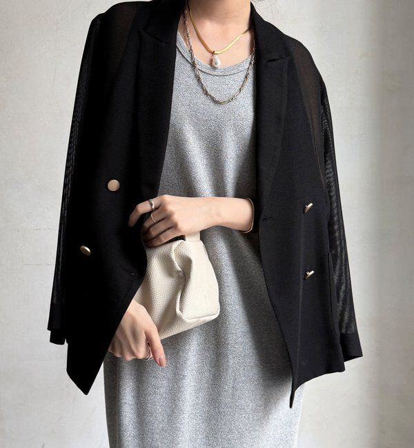  「【全骨格細見え】ブークレーダンボールタンクワンピース」|ワンピース|