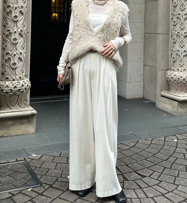  「【REI企画カラーあり】【前後2WAY】シャギーニットベスト」|ニット・セーター|