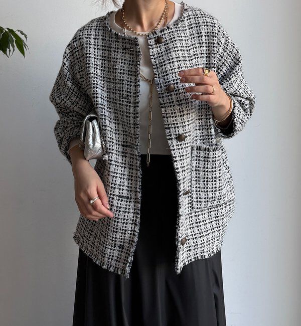  「ツイードジャケット」|ブルゾン・スタジャン|