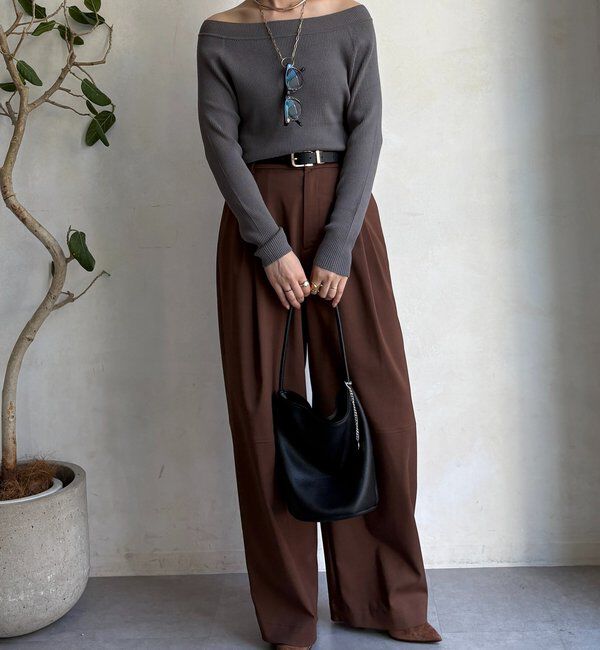  「ボートネックリブニット」|ニット・セーター|