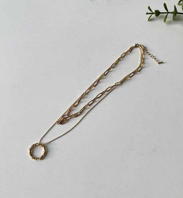  「デザインチェーンレイヤードネックレス」|ネックレス|
