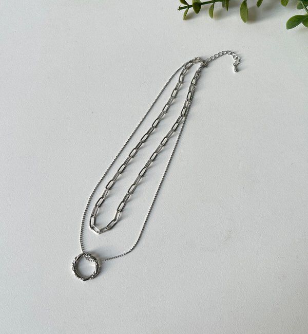  「デザインチェーンレイヤードネックレス」|ネックレス|