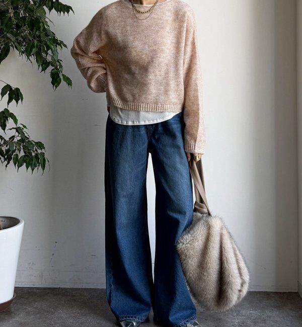  「モヘヤメランジプルオーバー」|ニット・セーター|