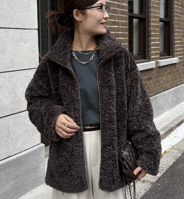  「【インフルエンサーOKOCHI企画】ボアブルゾン」|その他|