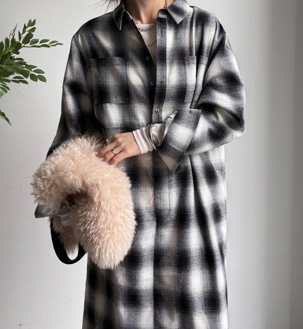  「オンブレチェックワンピース」|ワンピース|