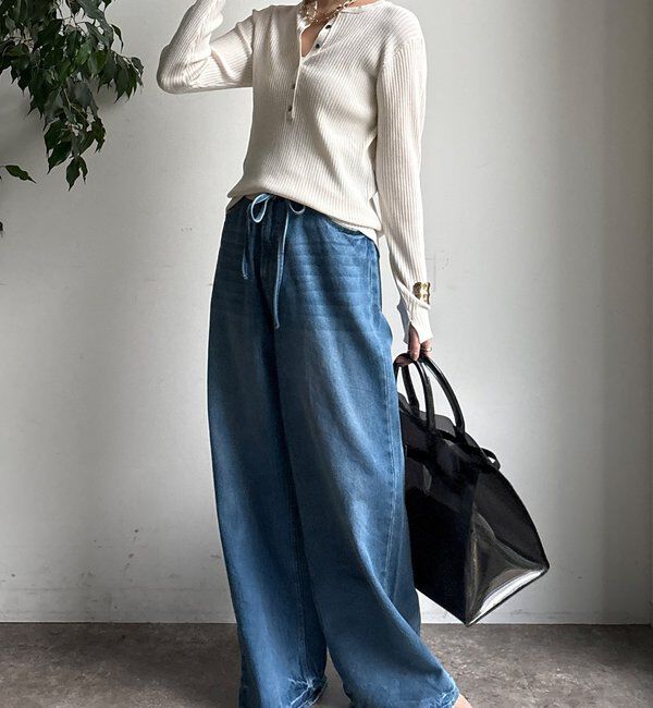  「ヘンリーネックリブニット」|ニット・セーター|