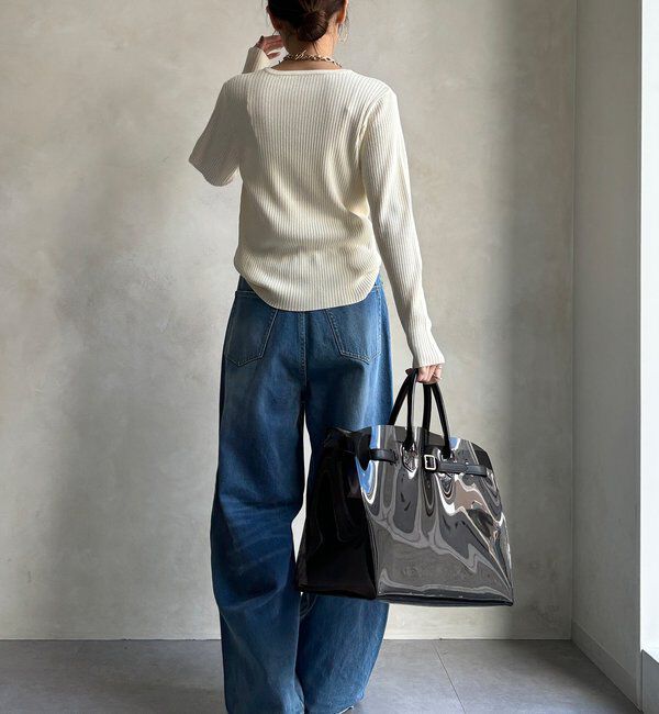  「ヘンリーネックリブニット」|ニット・セーター|