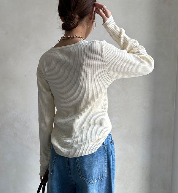  「ヘンリーネックリブニット」|ニット・セーター|