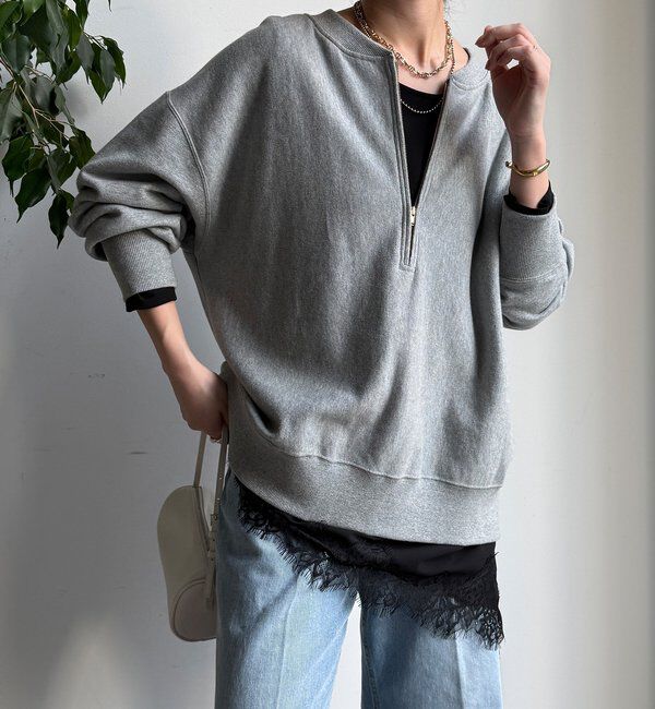  「ジョーゼットアシメレース切替ブラウス」|シャツ・ブラウス|