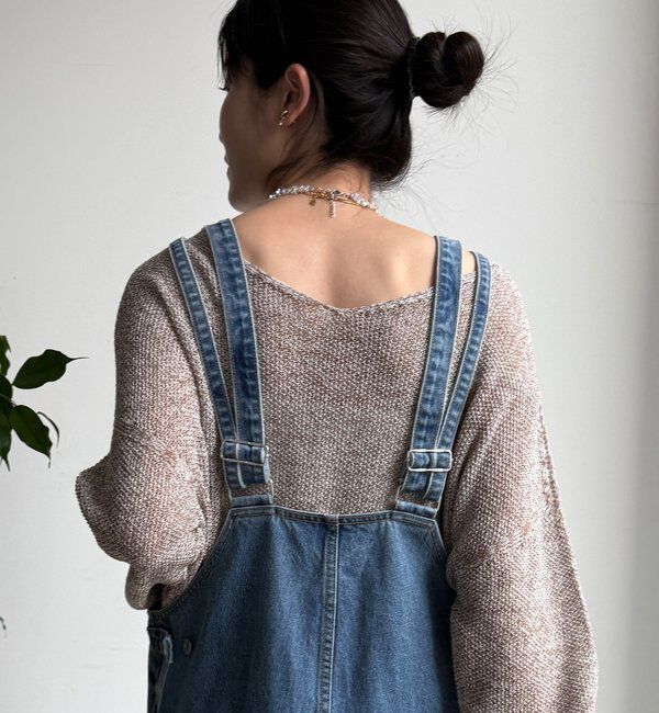 「深Vデニムサロペット」|ワンピース|