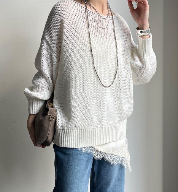  「【新色追加！】コットンローゲージプルオーバー」|ニット・セーター|
