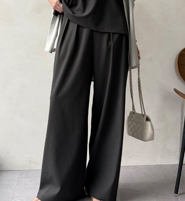  「ドライタッチワイドパンツ」|チノ|