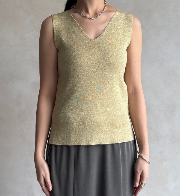  「前後2WAYラメニットタンク」|ニット・セーター|