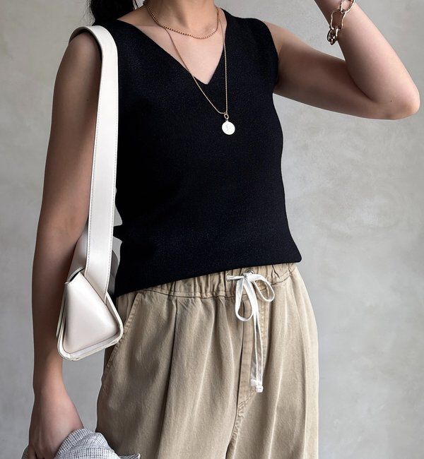  「前後2WAYラメニットタンク」|ニット・セーター|