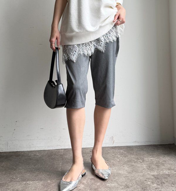  「ツイルストレッチカプリパンツ」|チノ|