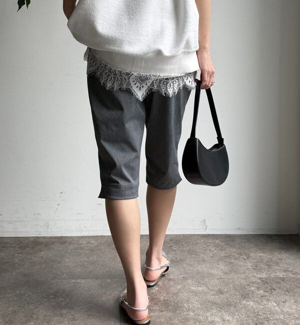  「ツイルストレッチカプリパンツ」|チノ|