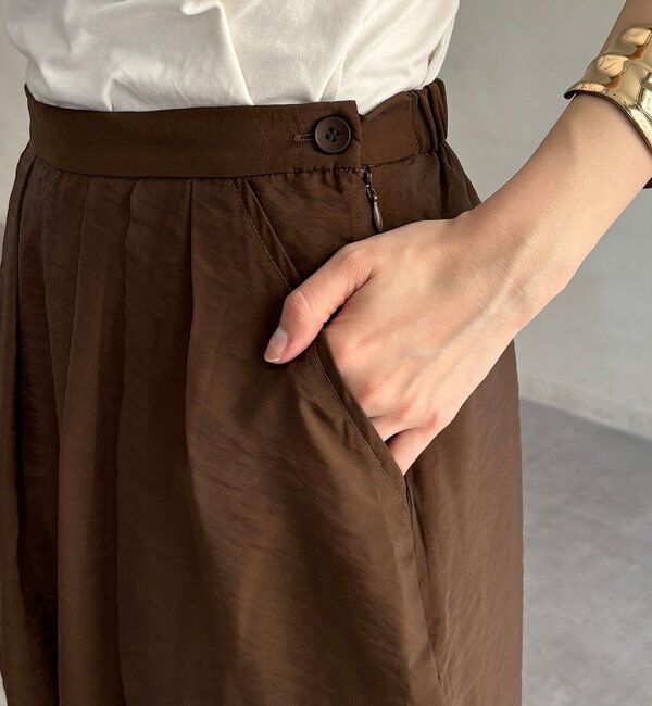  「【WEB限定】オーガンジータックパンツ」|チノ|