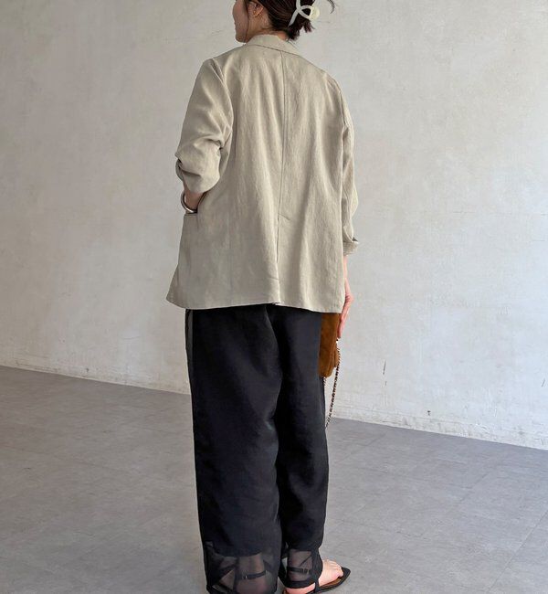  「【WEB限定】オーガンジータックパンツ」|チノ|