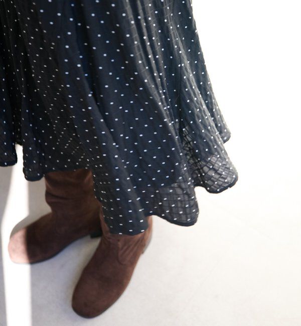  「ドットシアーミドルスカート」|スカート|